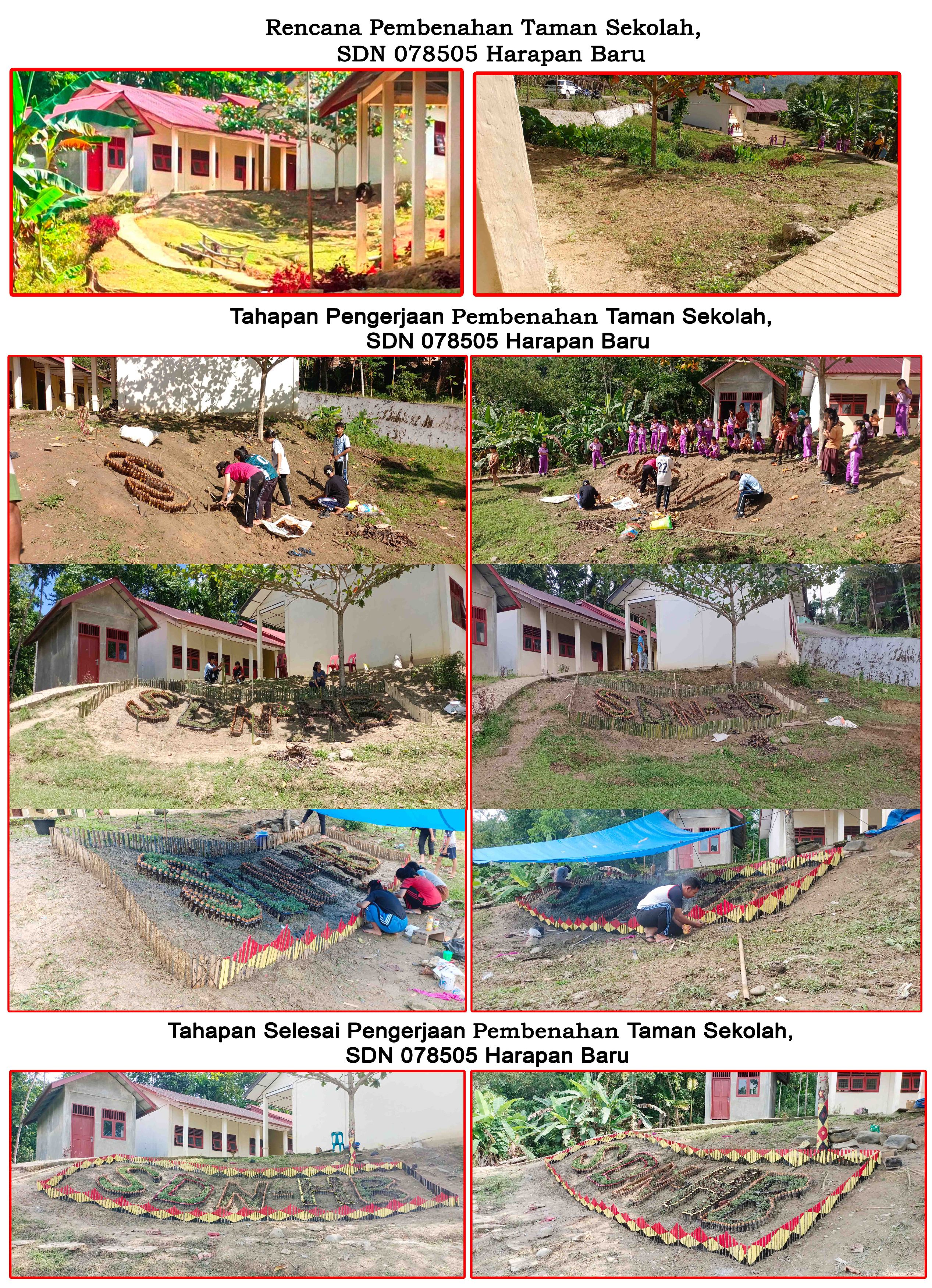 SDN 078505 Harapan Baru Tingkatkan Kenyamanan Lingkungan Sekolah Melalui Penataan Taman